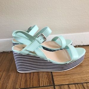 Qupid Mint Green Wedges